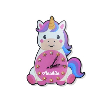 Printed Clock Kids Room Decor - Cute Unicorn