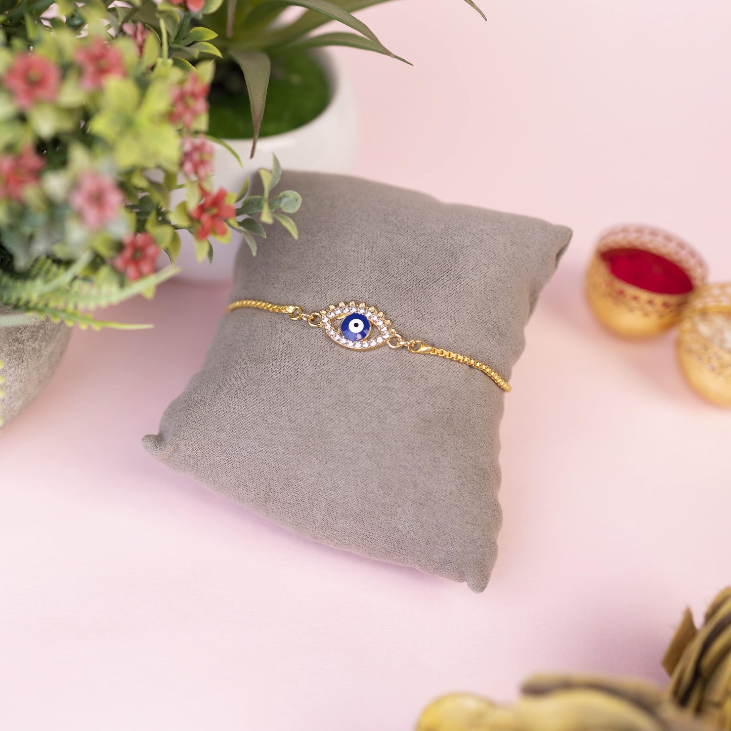 Evil Eye Diamond Studded | Premium Rakhi