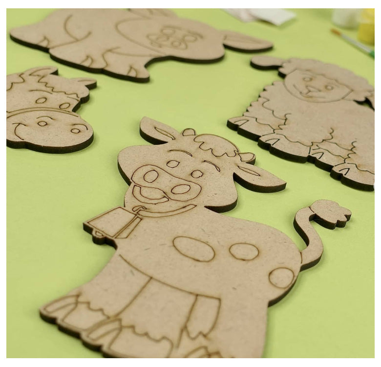 DIY Paint Kit for Kids Fridge Magnet Room Decor (Farm Animals)