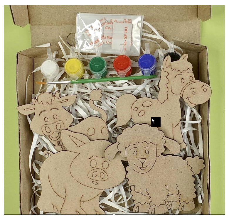 DIY Paint Kit for Kids Fridge Magnet Room Decor (Farm Animals)
