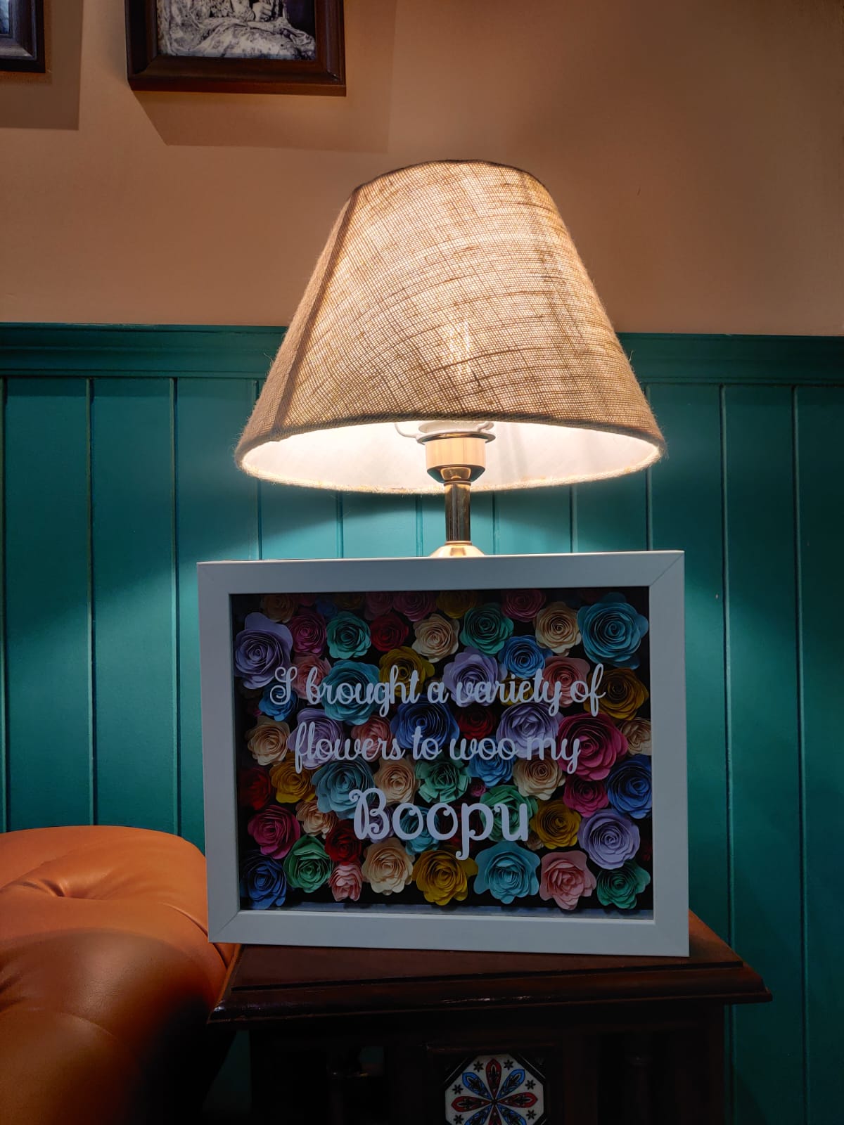 Personalized Floral Shadow Frame
