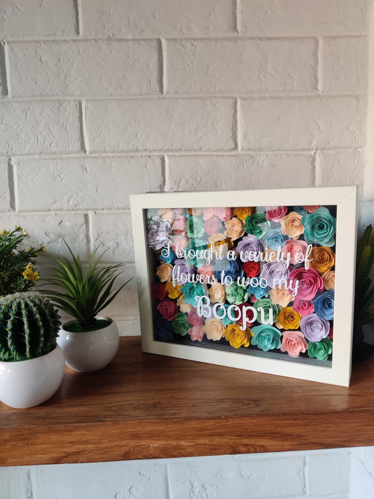 Personalized Floral Shadow Frame