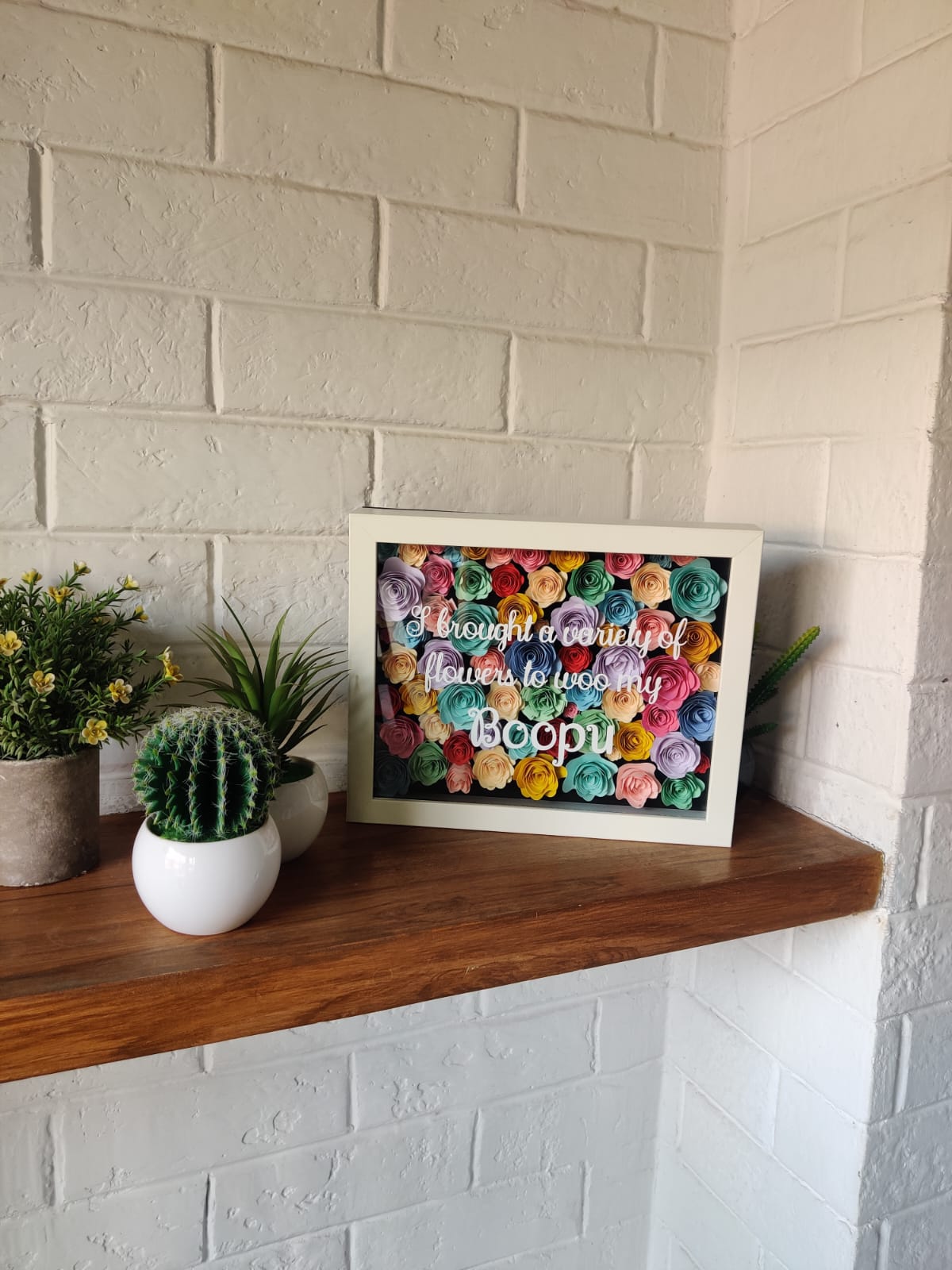 Personalized Floral Shadow Frame