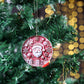3D Looking Pastel Christmas Tree Ornaments - Santa