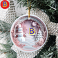 3D Looking Pastel Christmas Tree Ornaments - Snowman
