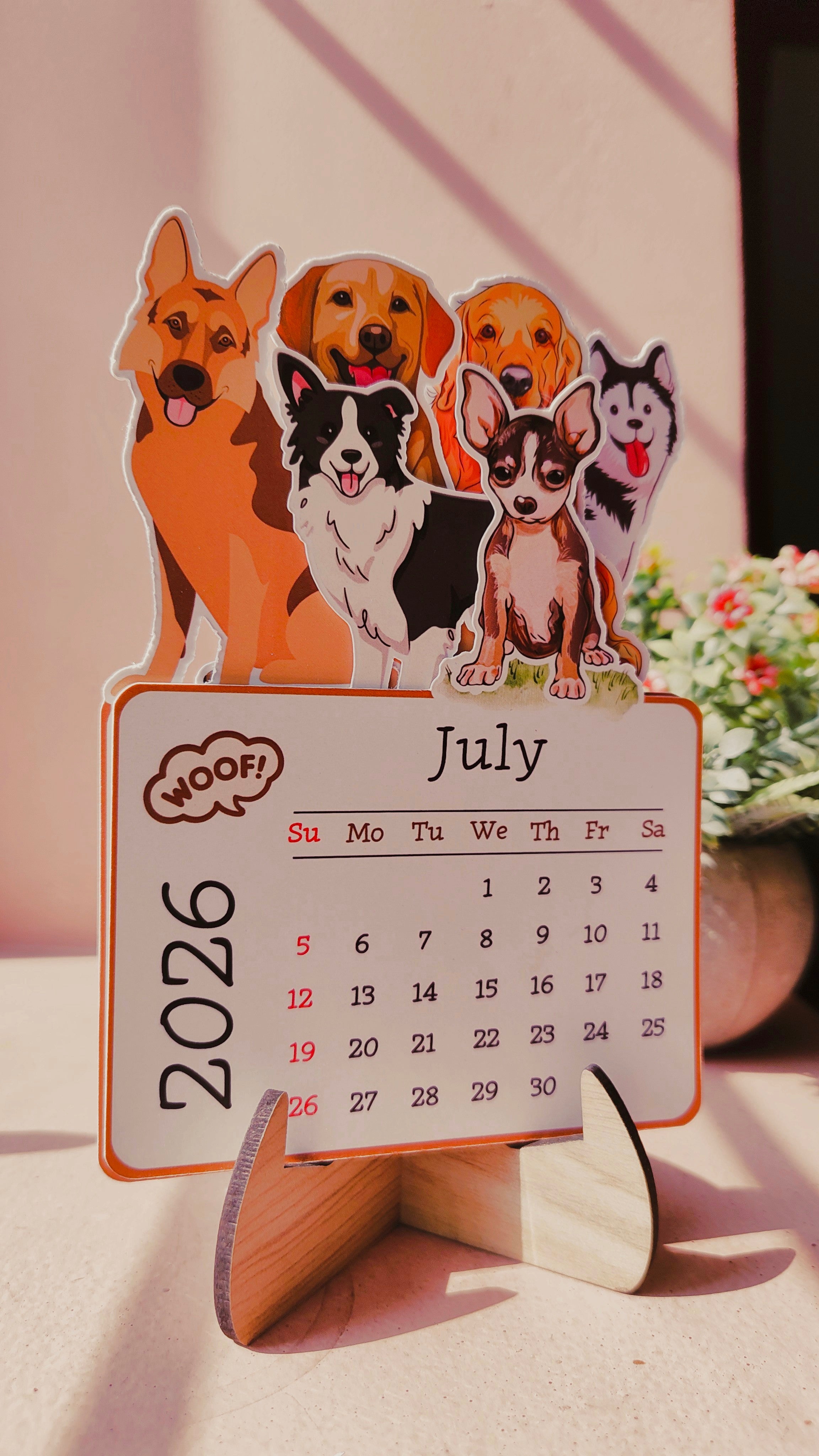 Interchangeable Desktop Calendar | Dogs