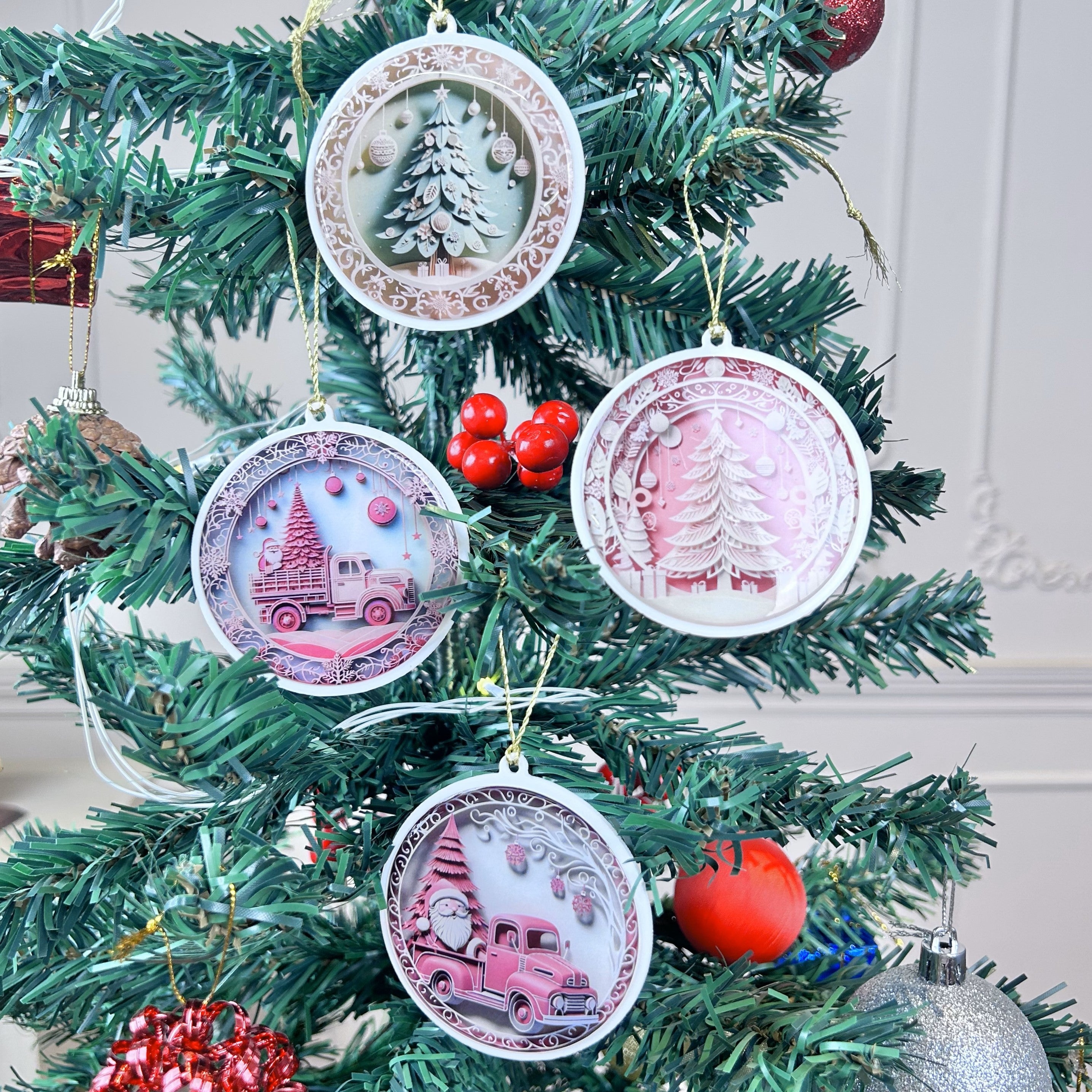 Pastel Christmas Tree Ornaments - Christmas Tree