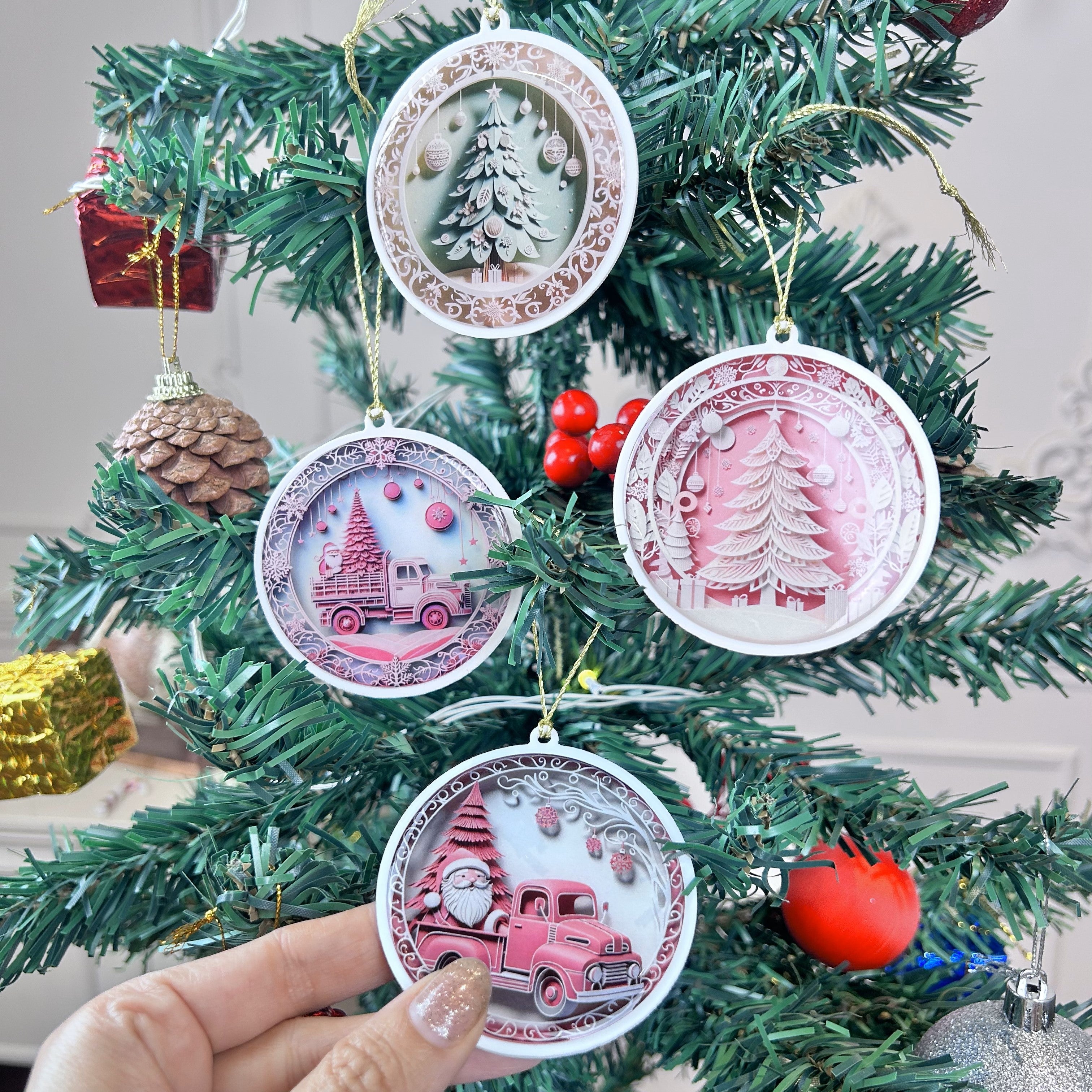 Pastel Christmas Tree Ornaments - Christmas Tree