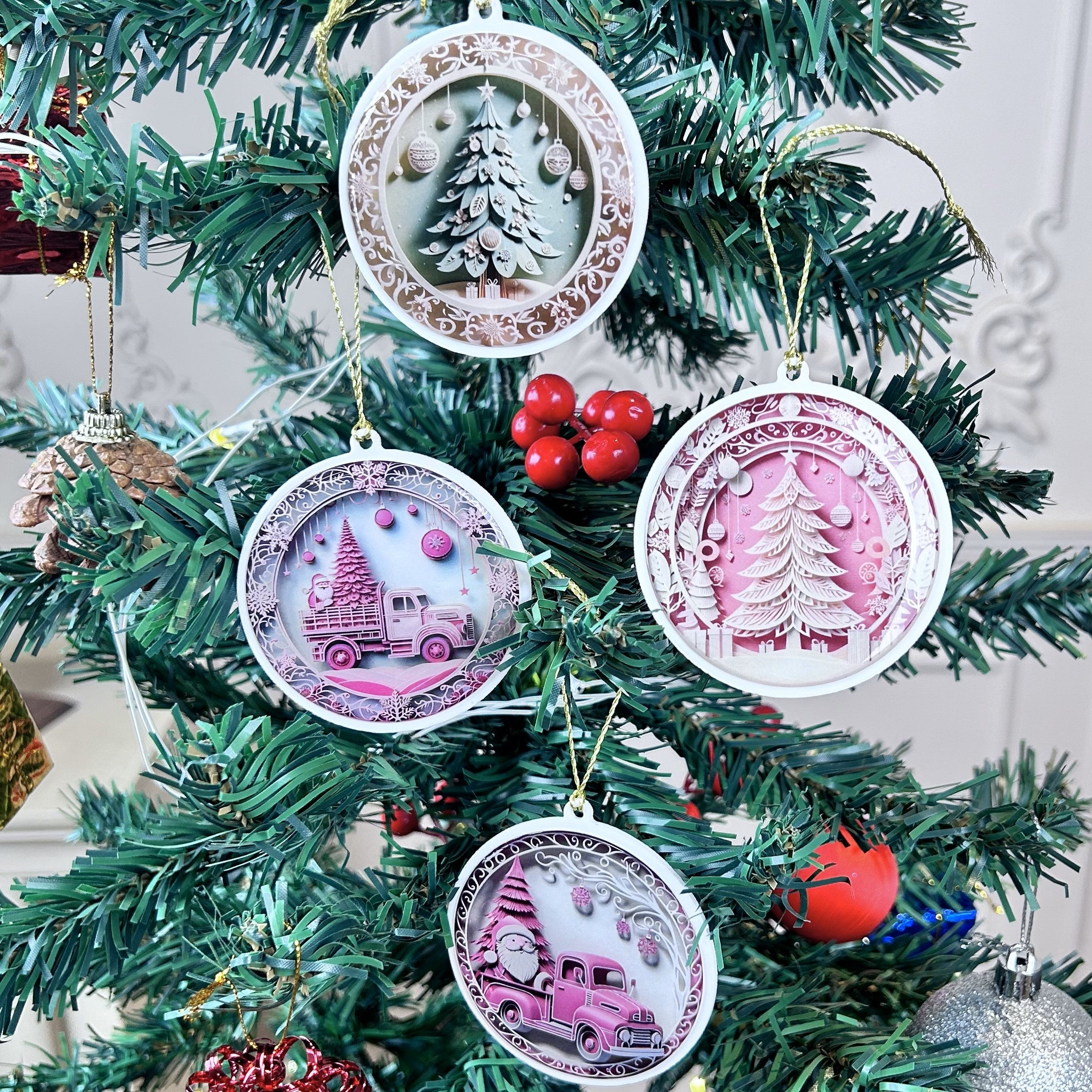 Pastel Christmas Tree Ornaments - Christmas Tree