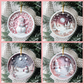 3D Looking Pastel Christmas Tree Ornaments - Snowman