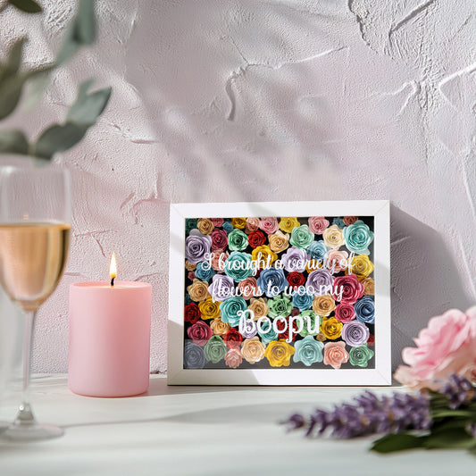 Personalized Floral Shadow Frame