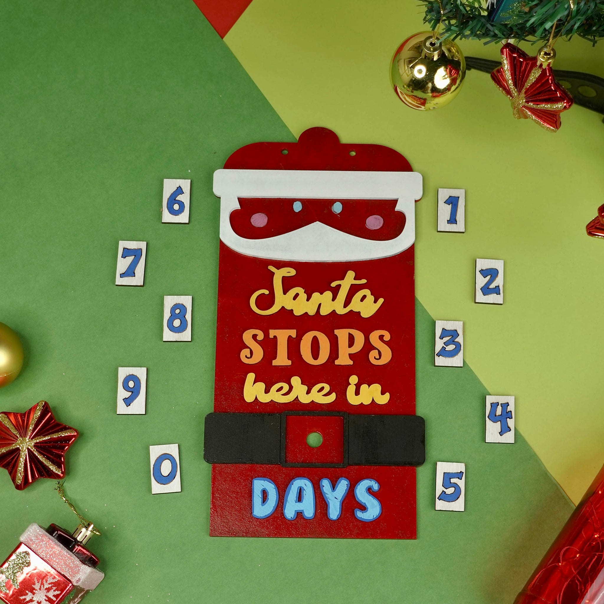 DIY Santa Christmas Countdown
