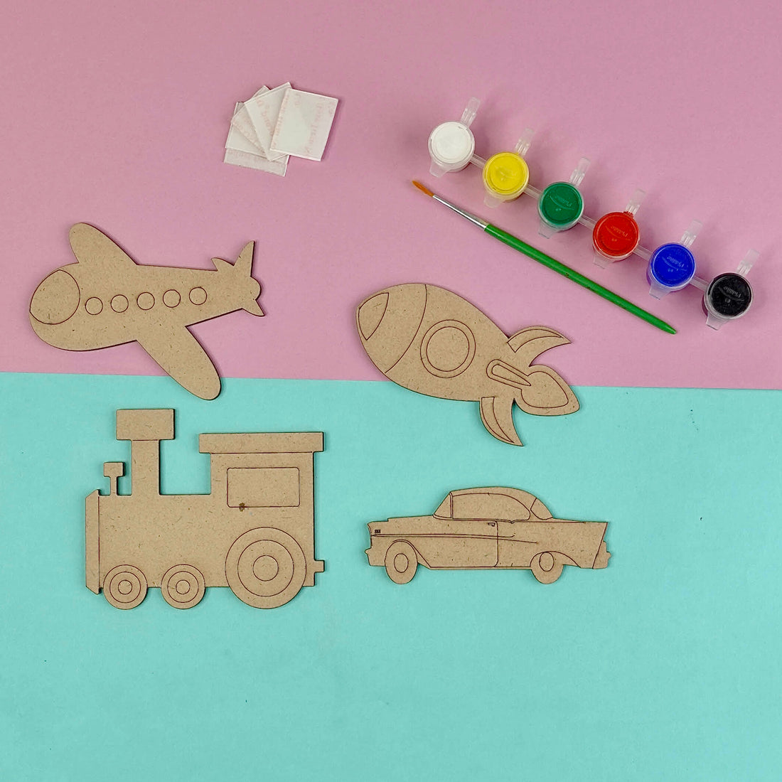 DIY Paint Kit for Kids Fridge Magnet Room Decor (Vehicles)