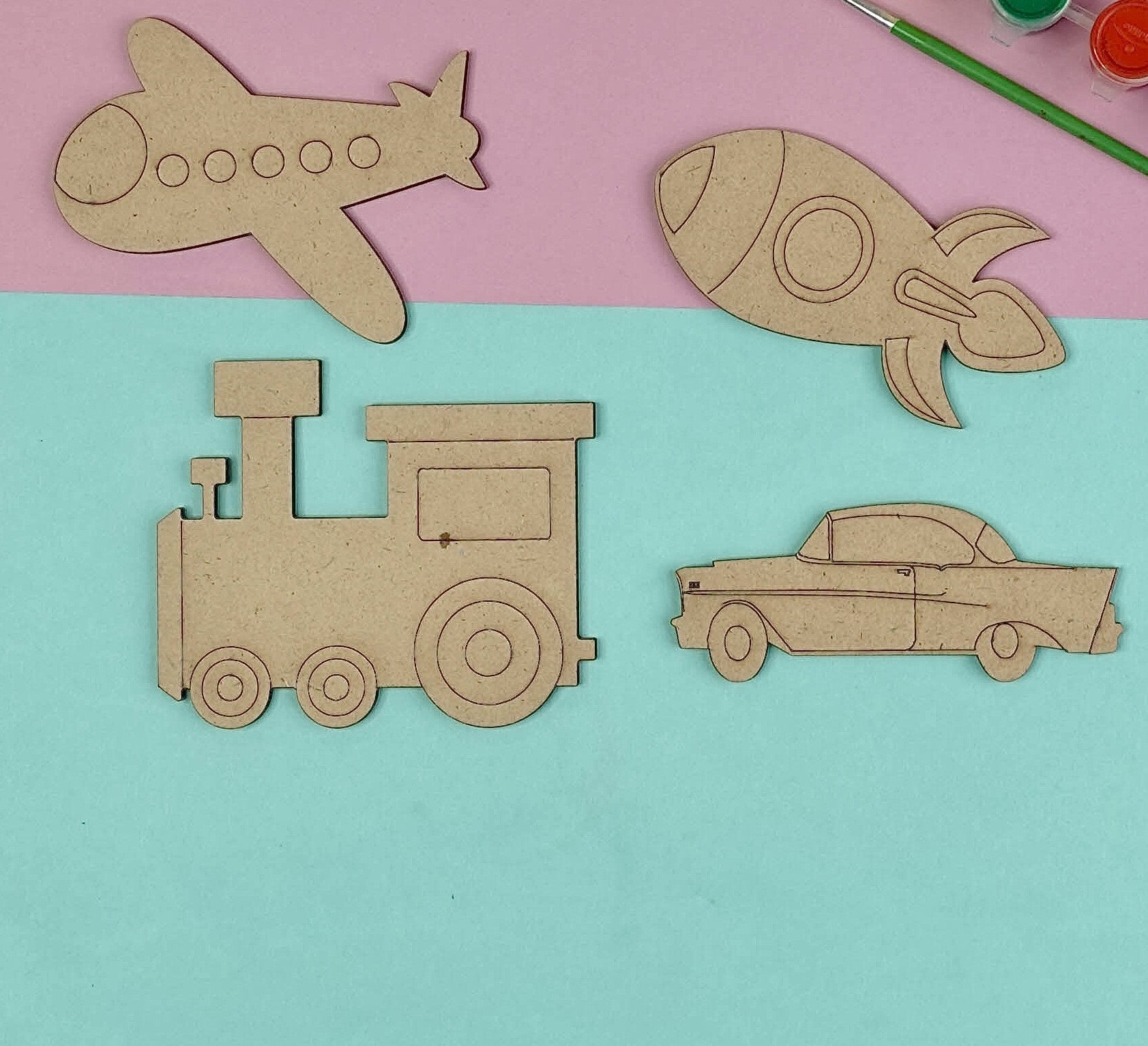 DIY Paint Kit for Kids Fridge Magnet Room Decor (Vehicles)