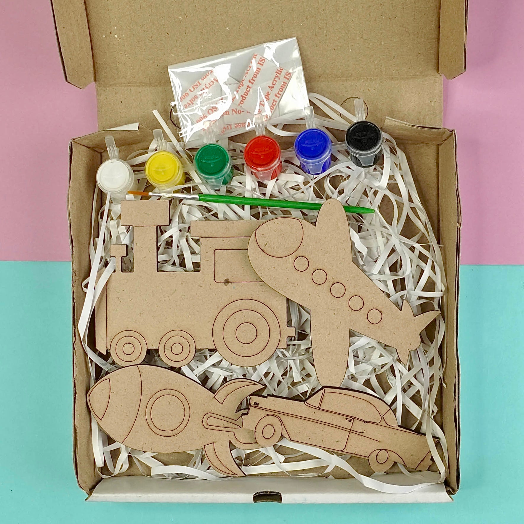 DIY Paint Kit for Kids Fridge Magnet Room Decor (Vehicles)