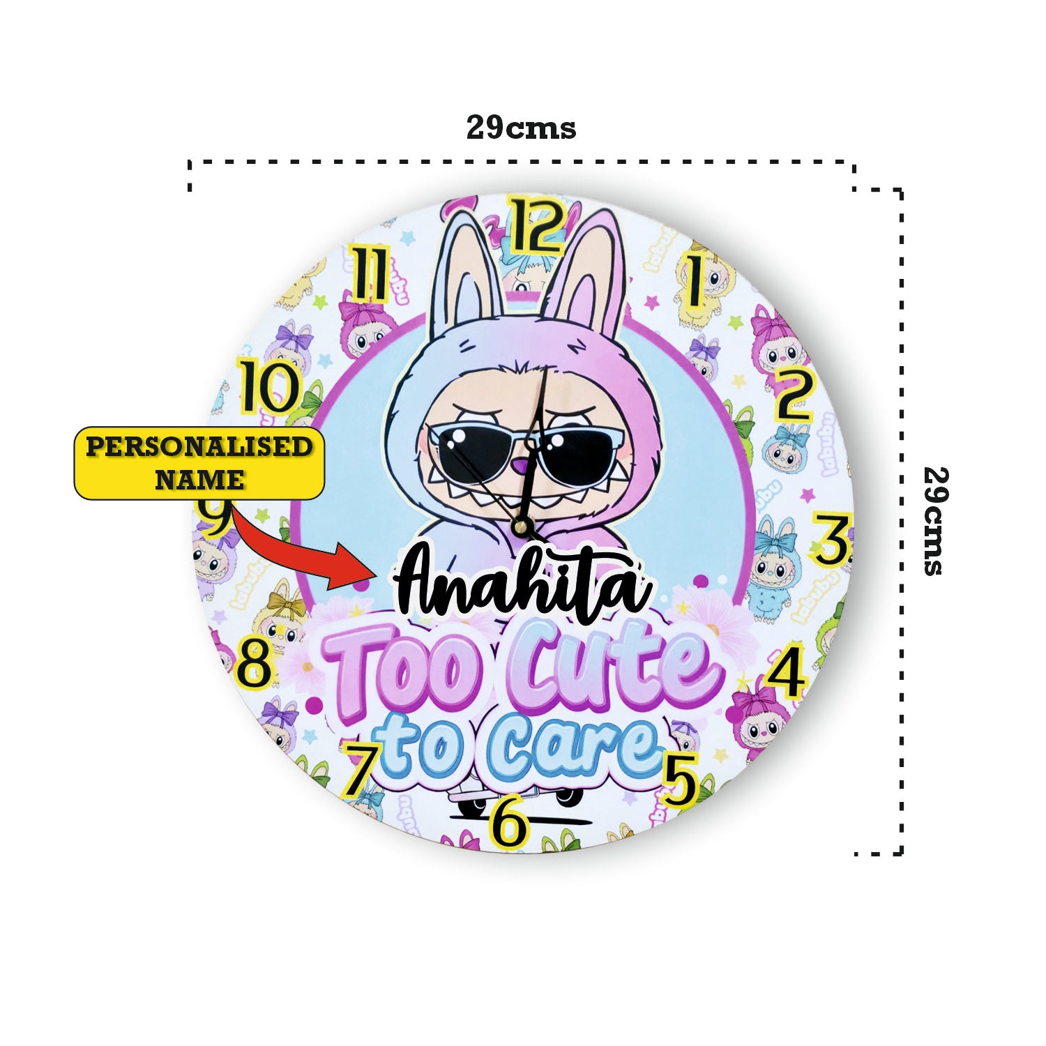 Printed Clock Lbabu Kids Room Decor - Too Cute