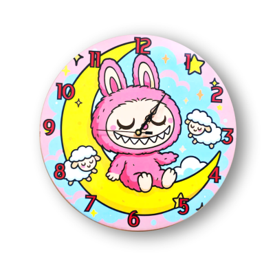 Printed Clock Lbabu Kids Room Decor - Night