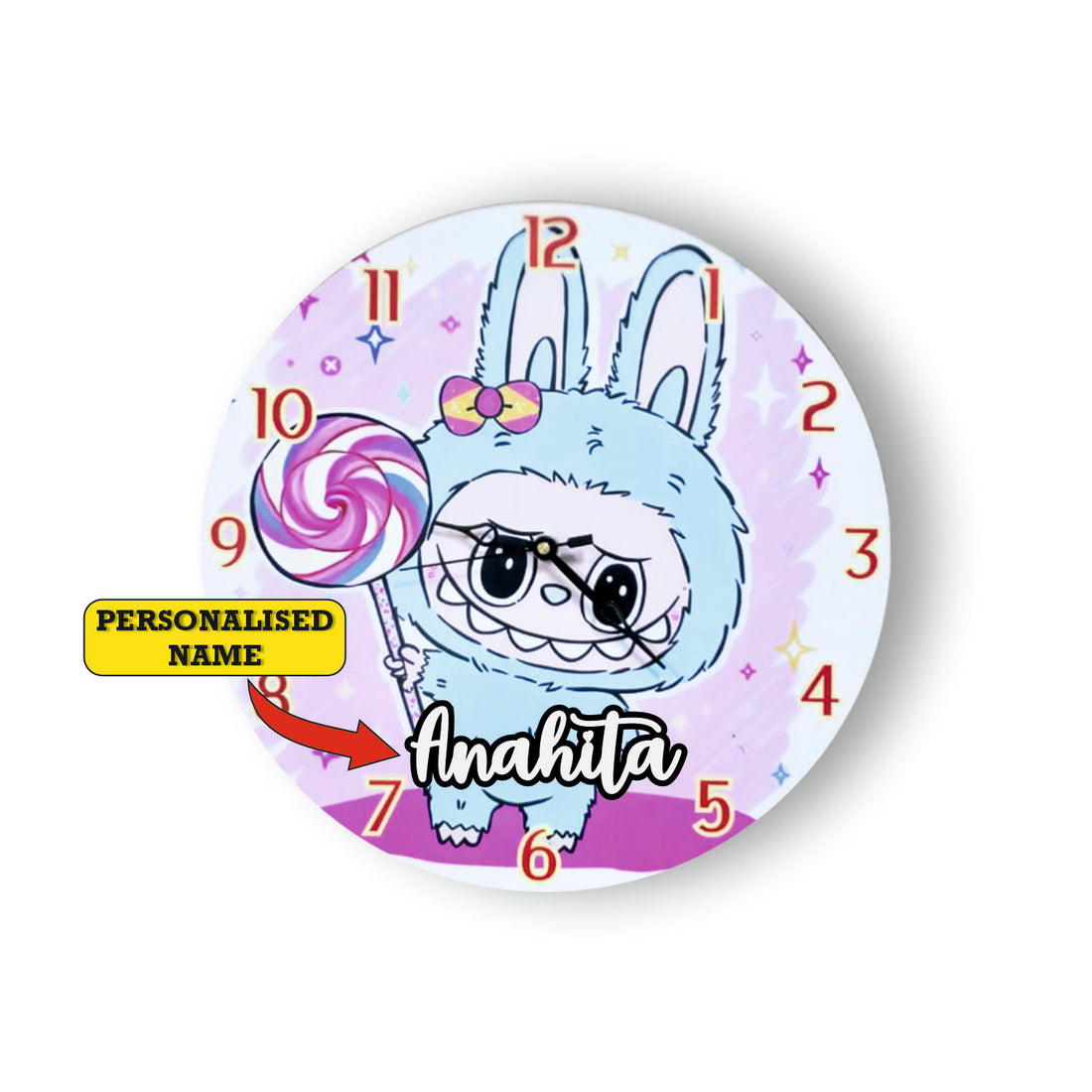 Printed Clock Lbabu Kids Room Decor - Candy