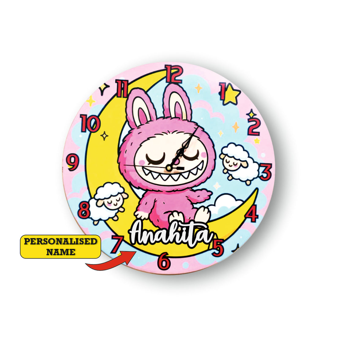 Printed Clock Lbabu Kids Room Decor - Night