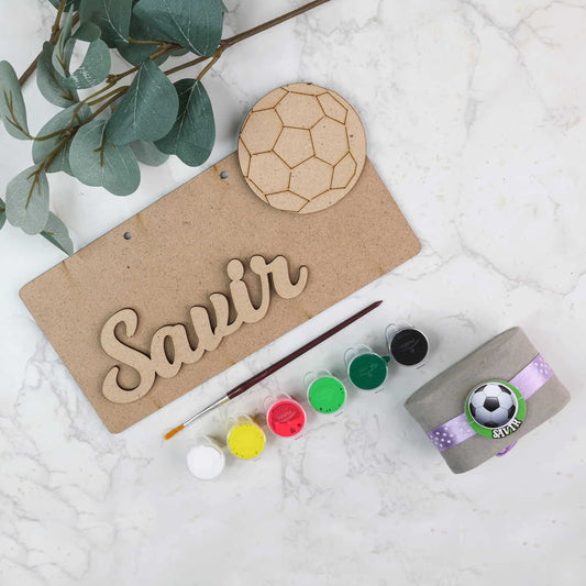 DIY Rectangular Name Plank Kit & Rakhi Combo