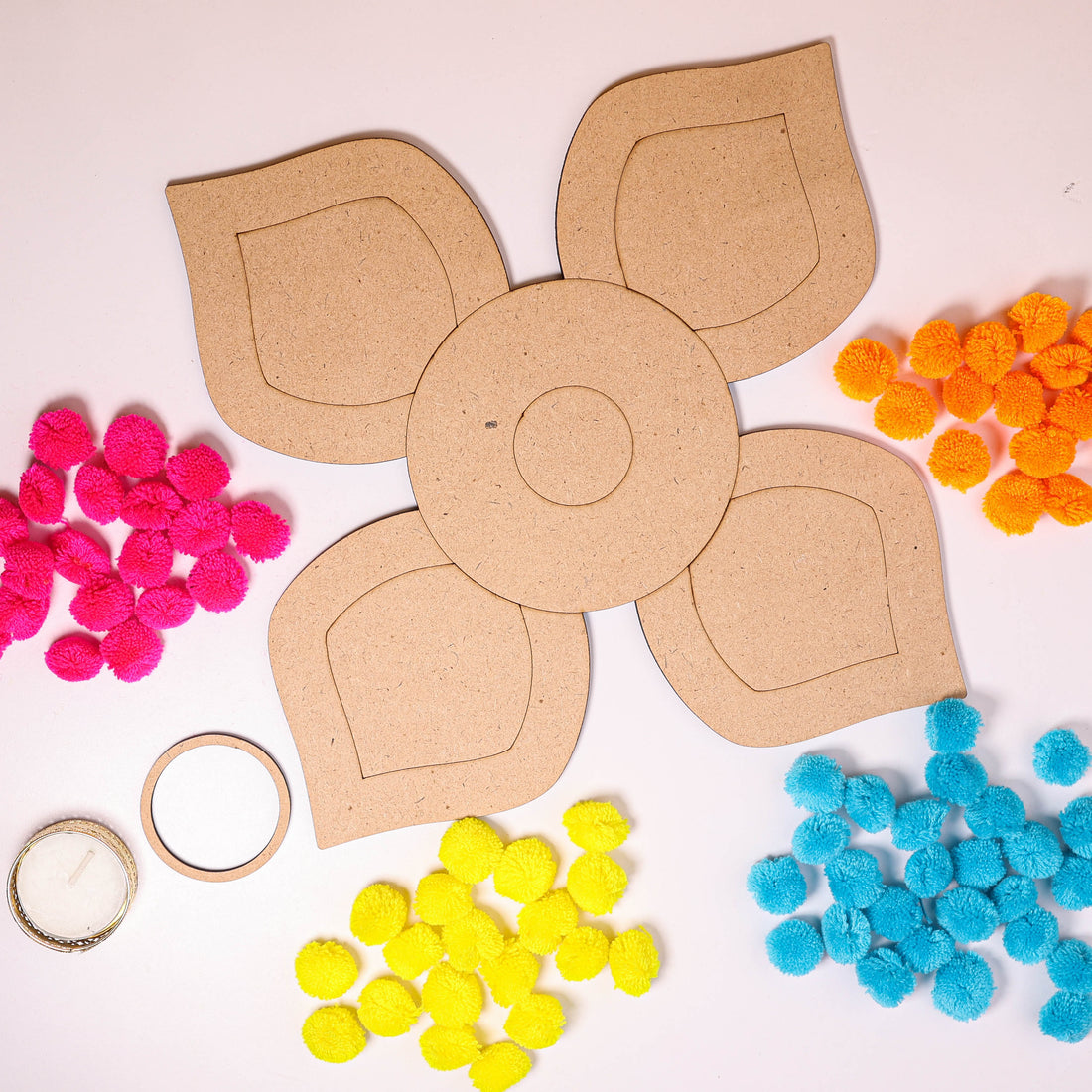 Pompoms Rangoli