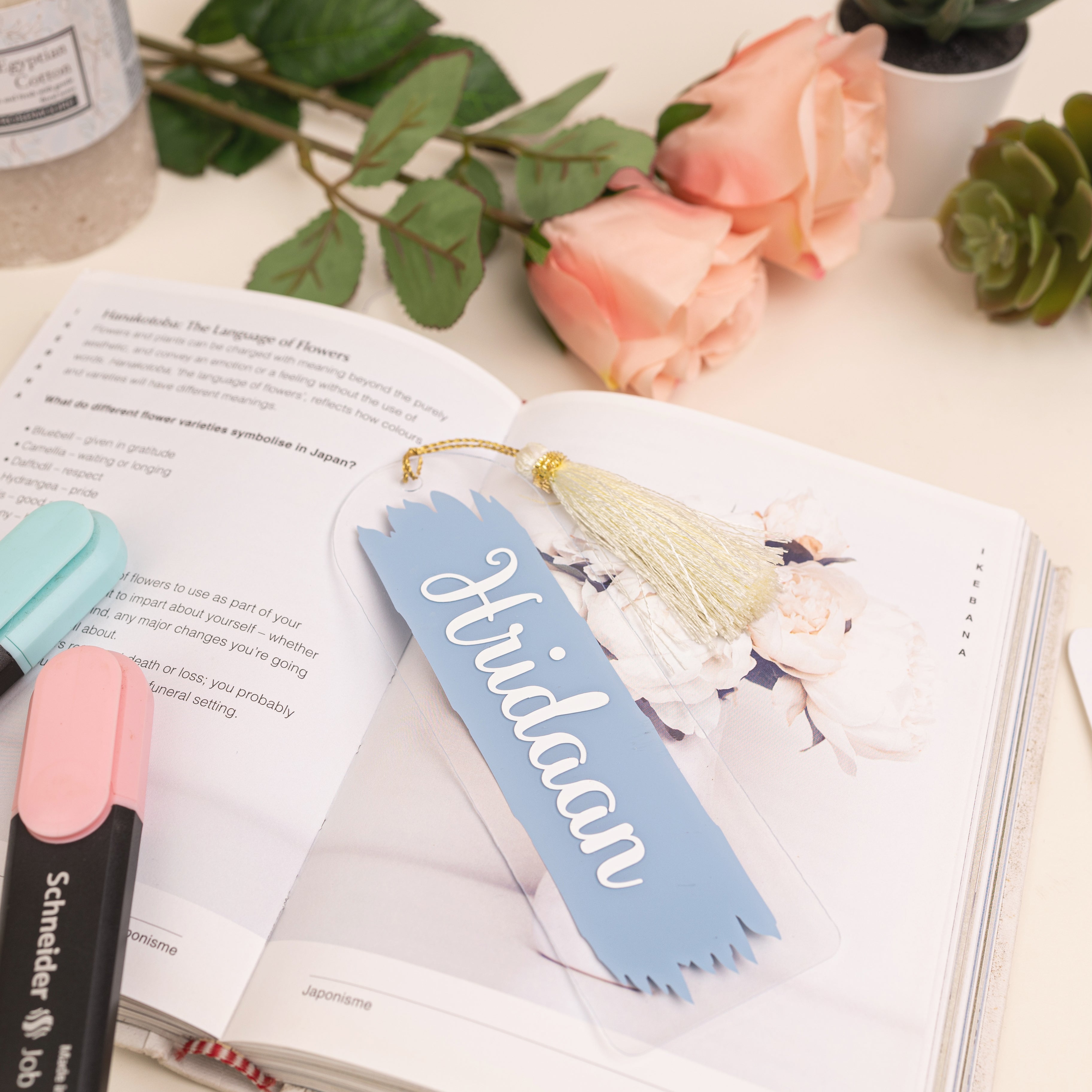 Personalised Pastel Bookmarks