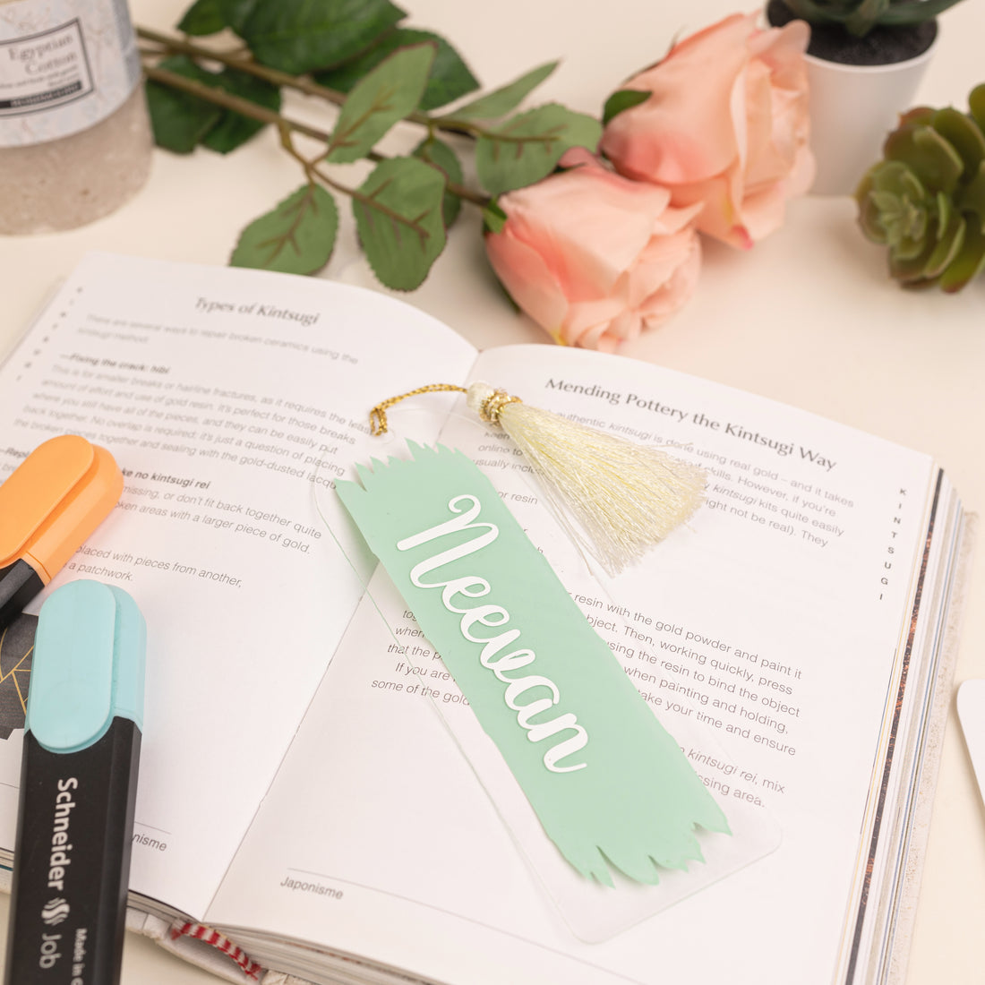 Personalised Pastel Bookmarks