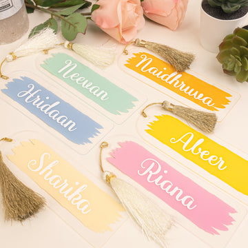 Personalised Pastel Bookmarks