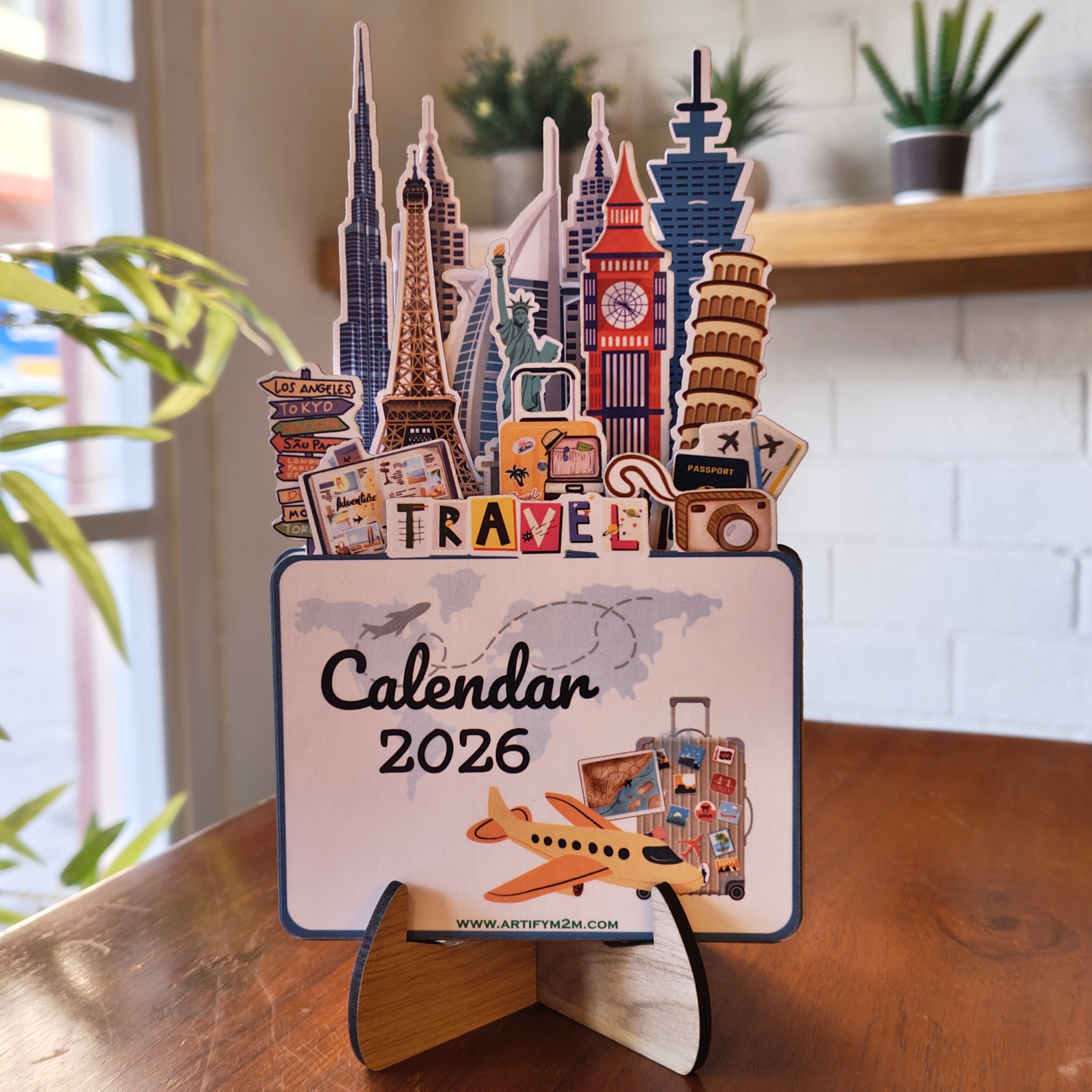Interchangeable Desktop Calendar | Travel