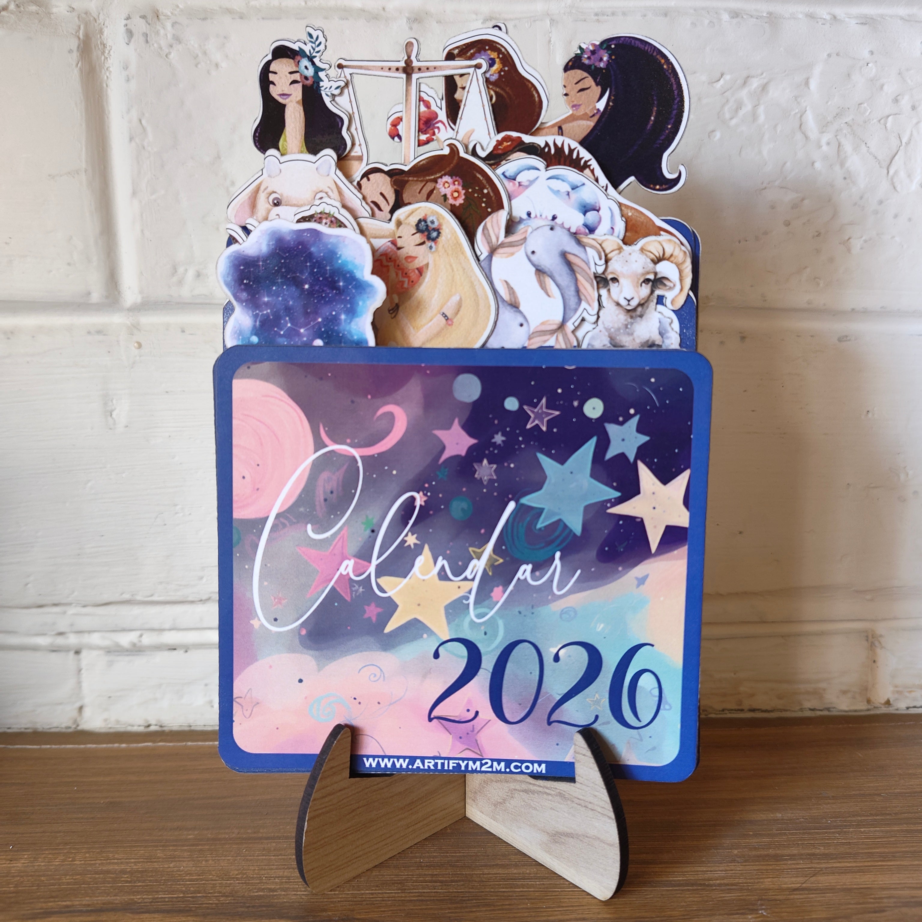 Interchangeable Desktop Calendar | Zodiac