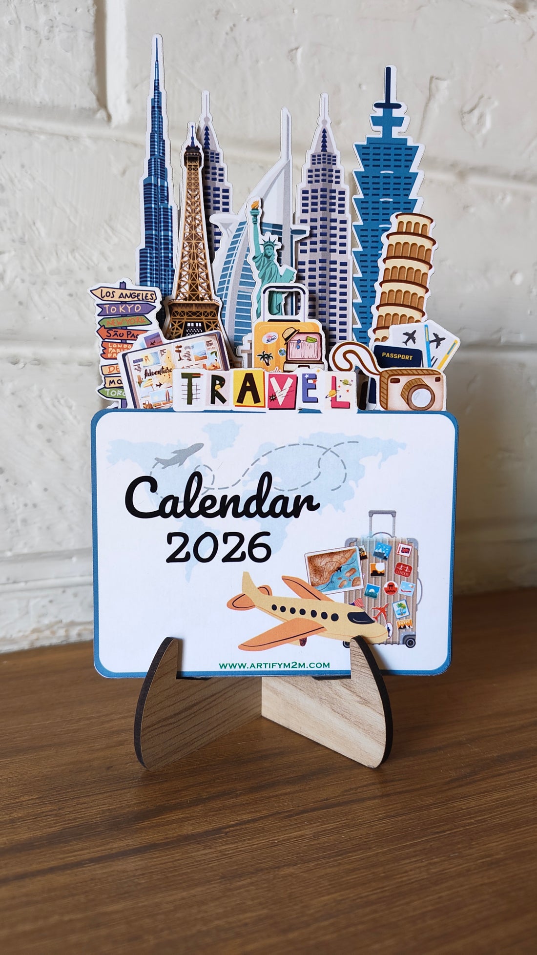 Interchangeable Desktop Calendar | Travel