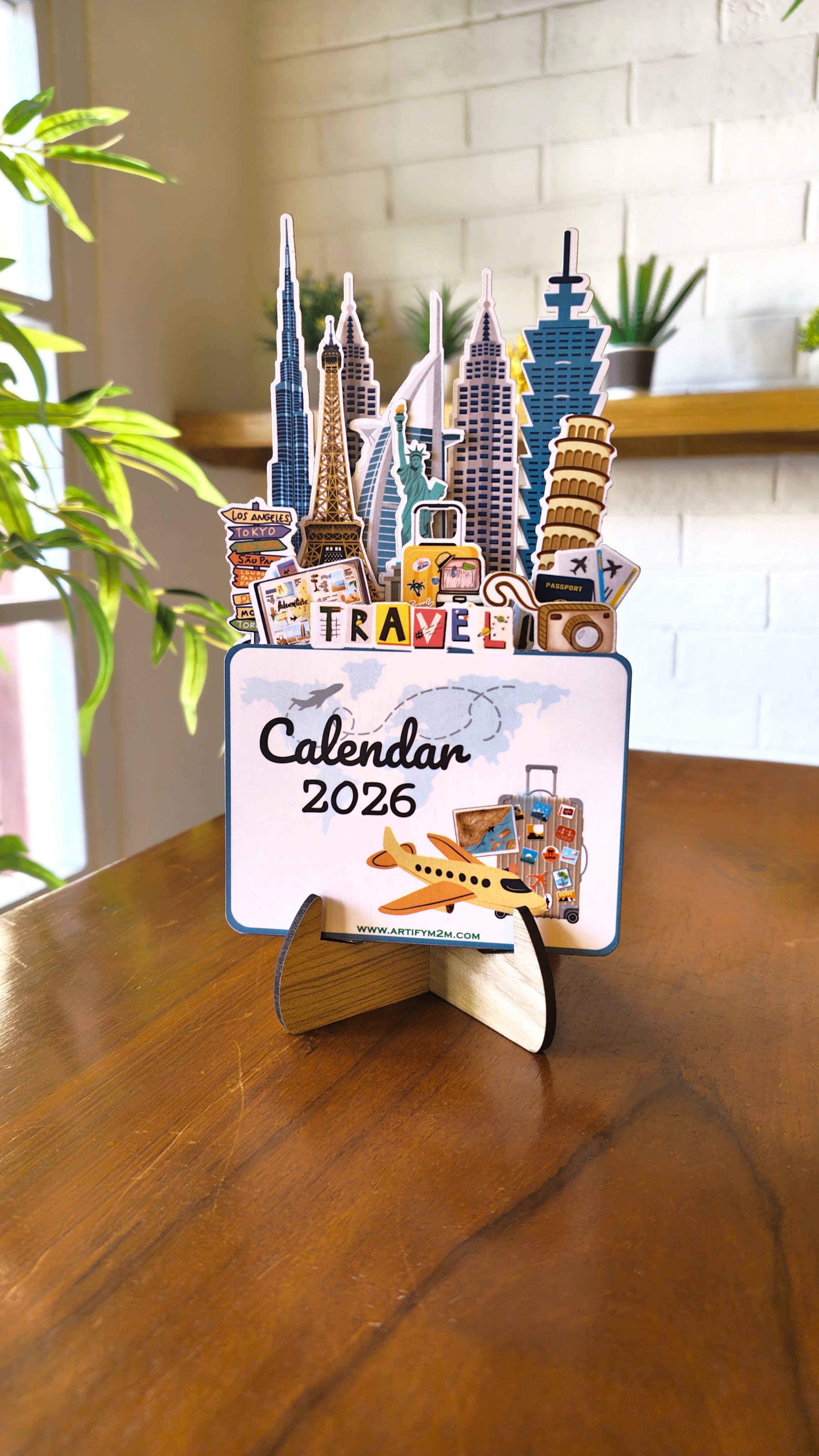 Interchangeable Desktop Calendar | Travel