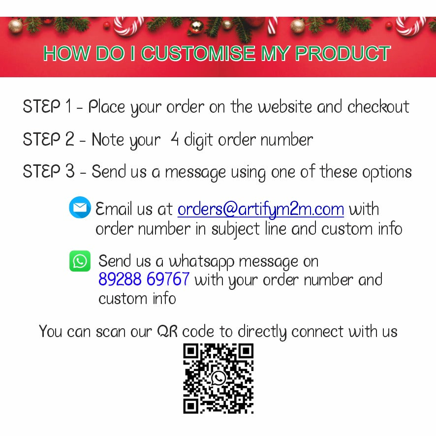 Personalised Christmas Ornaments Printed & Acrylic Name