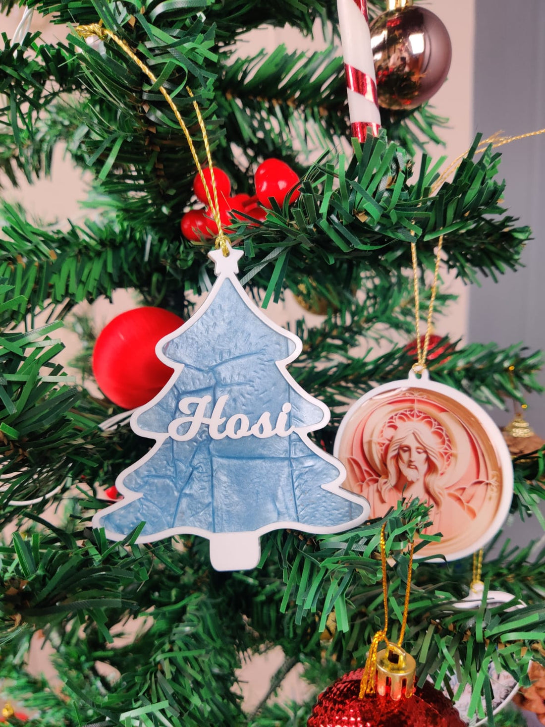 Personalized Christmas Tree Ornaments Dual Layered Acrylic