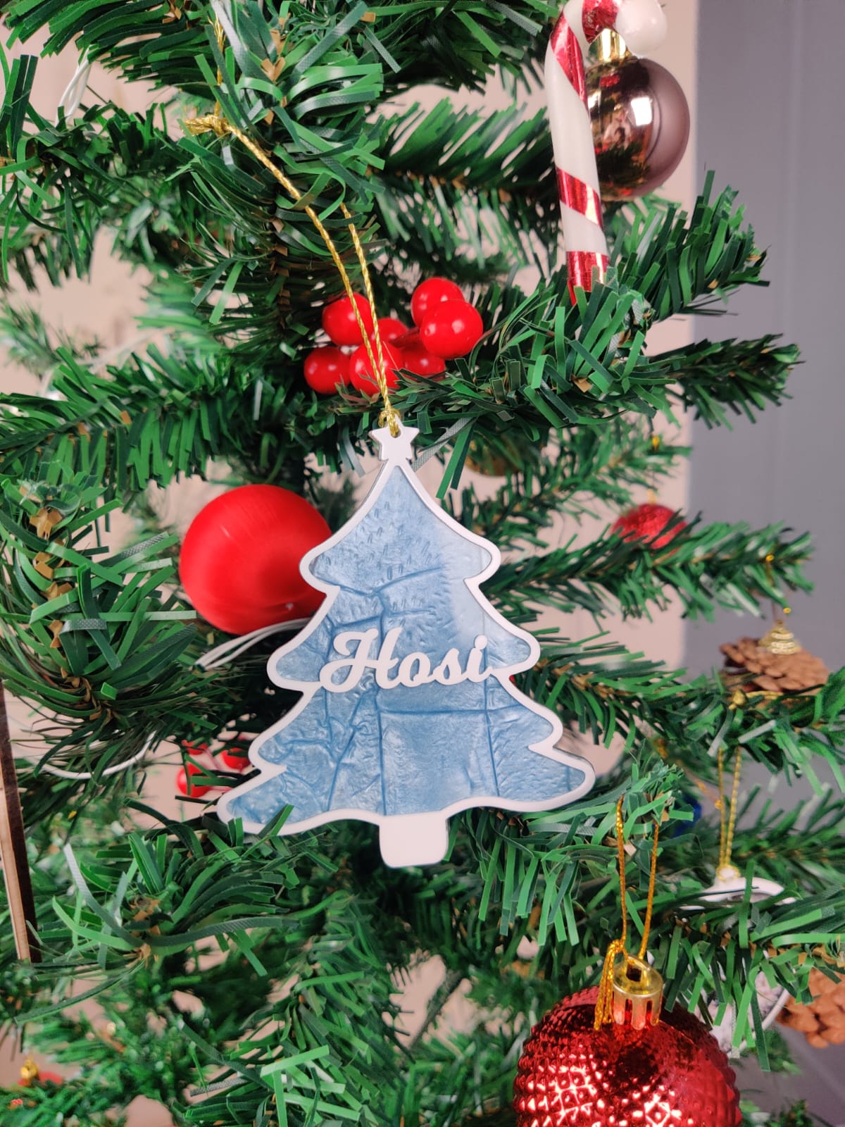 Personalized Christmas Tree Ornaments Dual Layered Acrylic