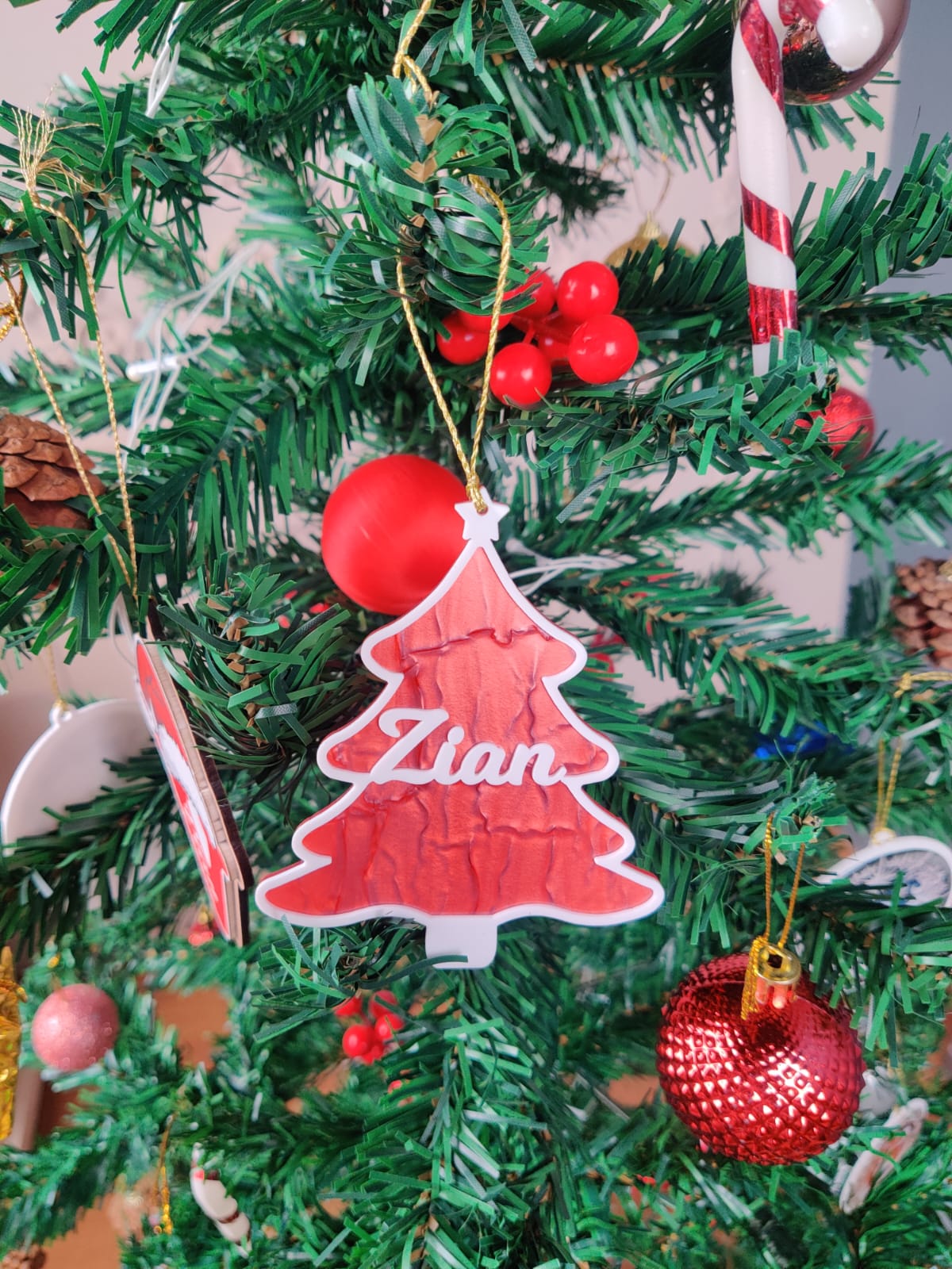 Personalized Christmas Tree Ornaments Dual Layered Acrylic