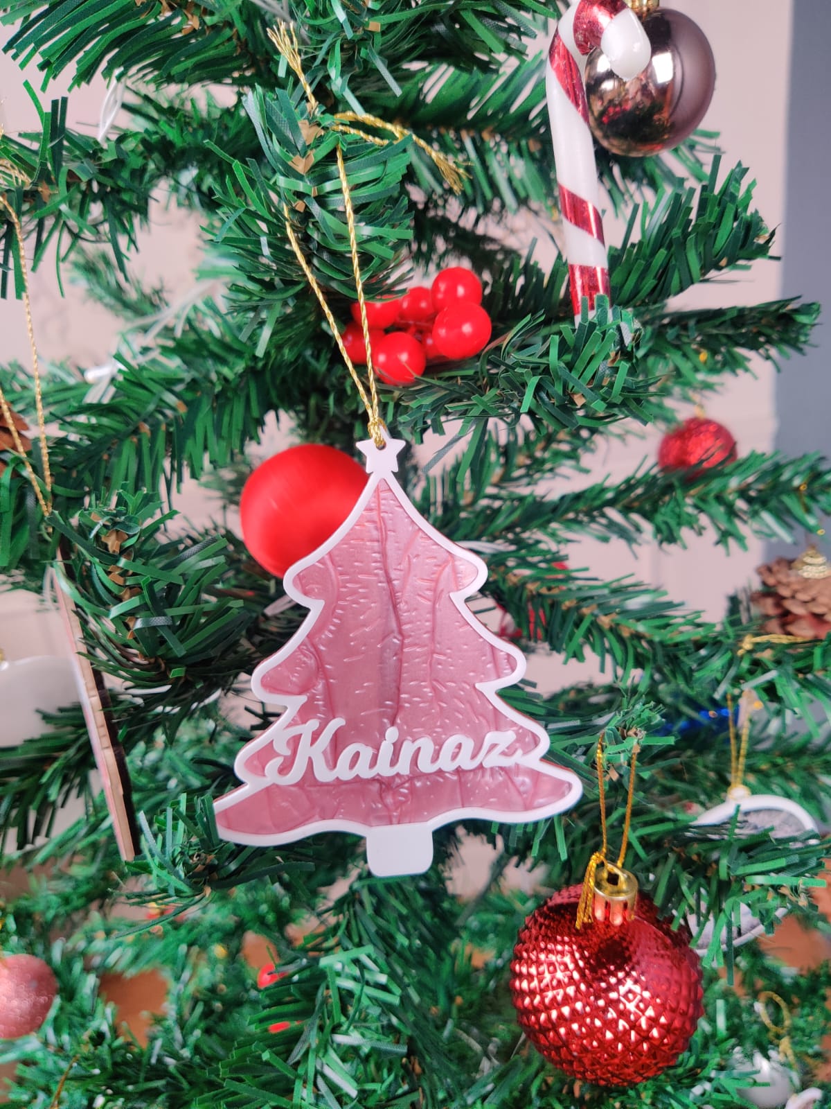 Personalized Christmas Tree Ornaments Dual Layered Acrylic