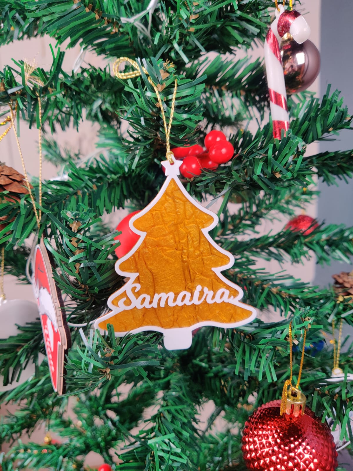 Personalized Christmas Tree Ornaments Dual Layered Acrylic