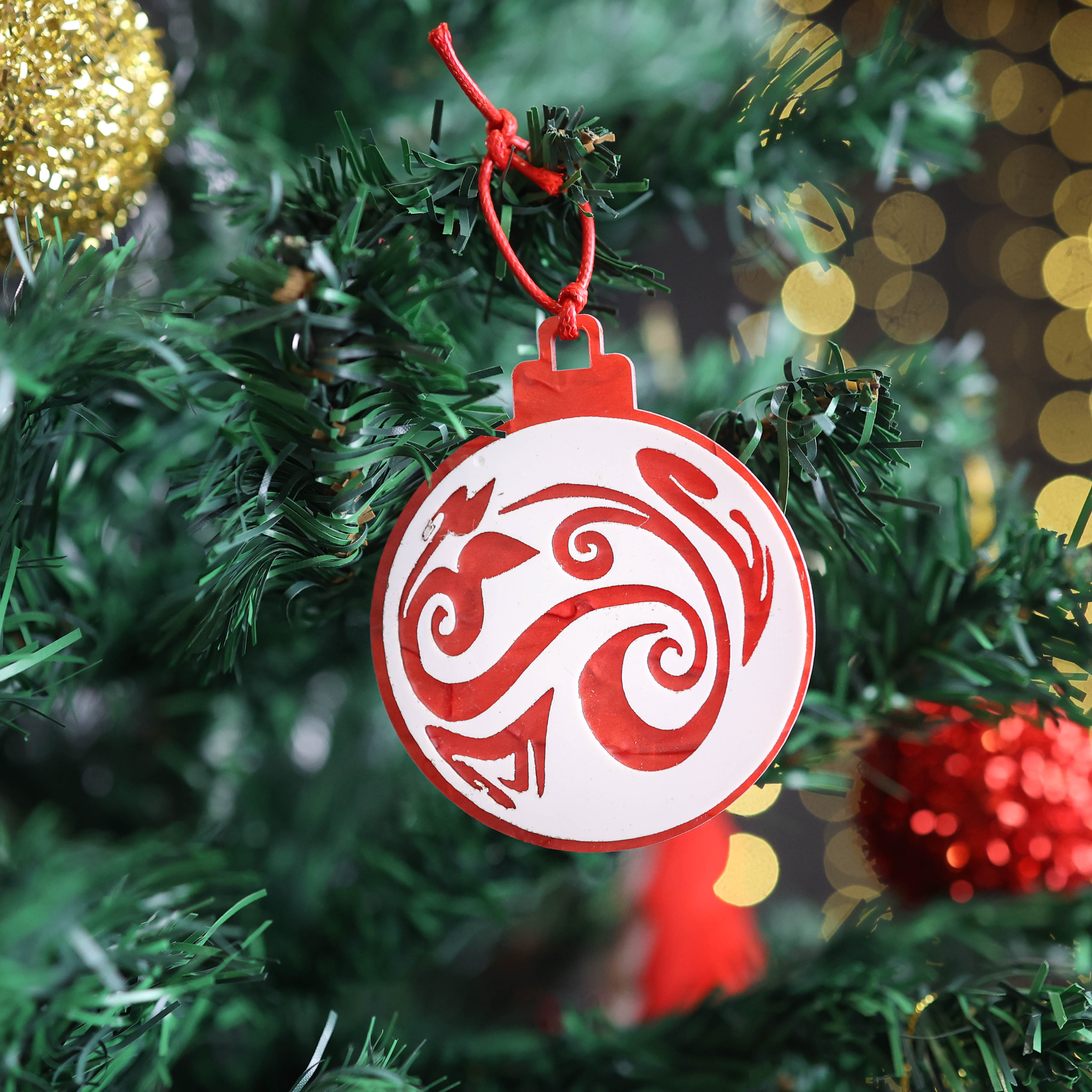 Christmas Tree Ornaments Acrylic Dual Layered - Set of 4