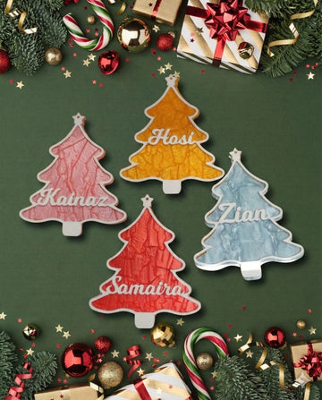 Personalized Christmas Tree Ornaments Dual Layered Acrylic