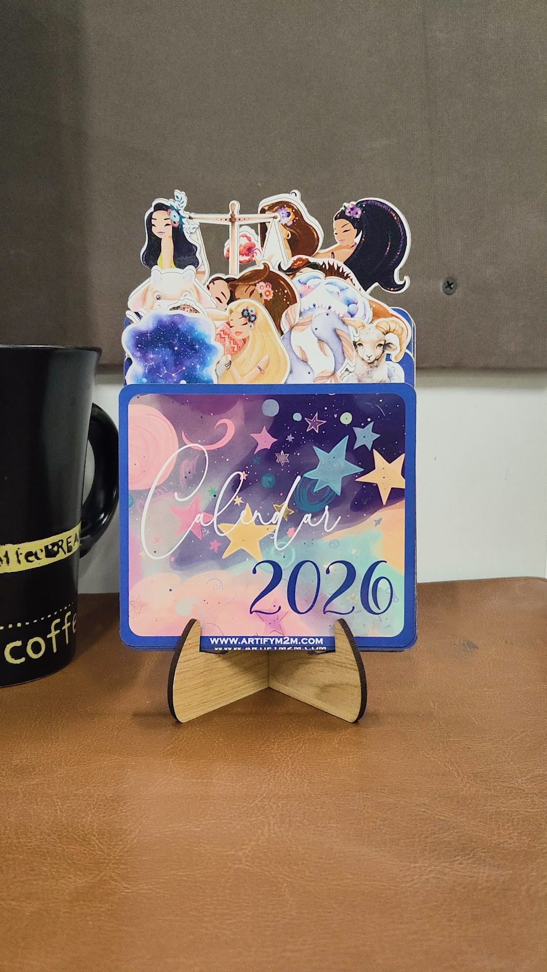 Interchangeable Desktop Calendar | Zodiac