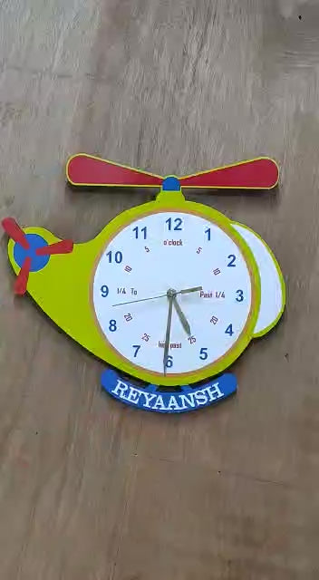Printed Clock Aeroplane