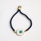 Mother of Pearl & Enamel Evil Eye | Premium Rakhi