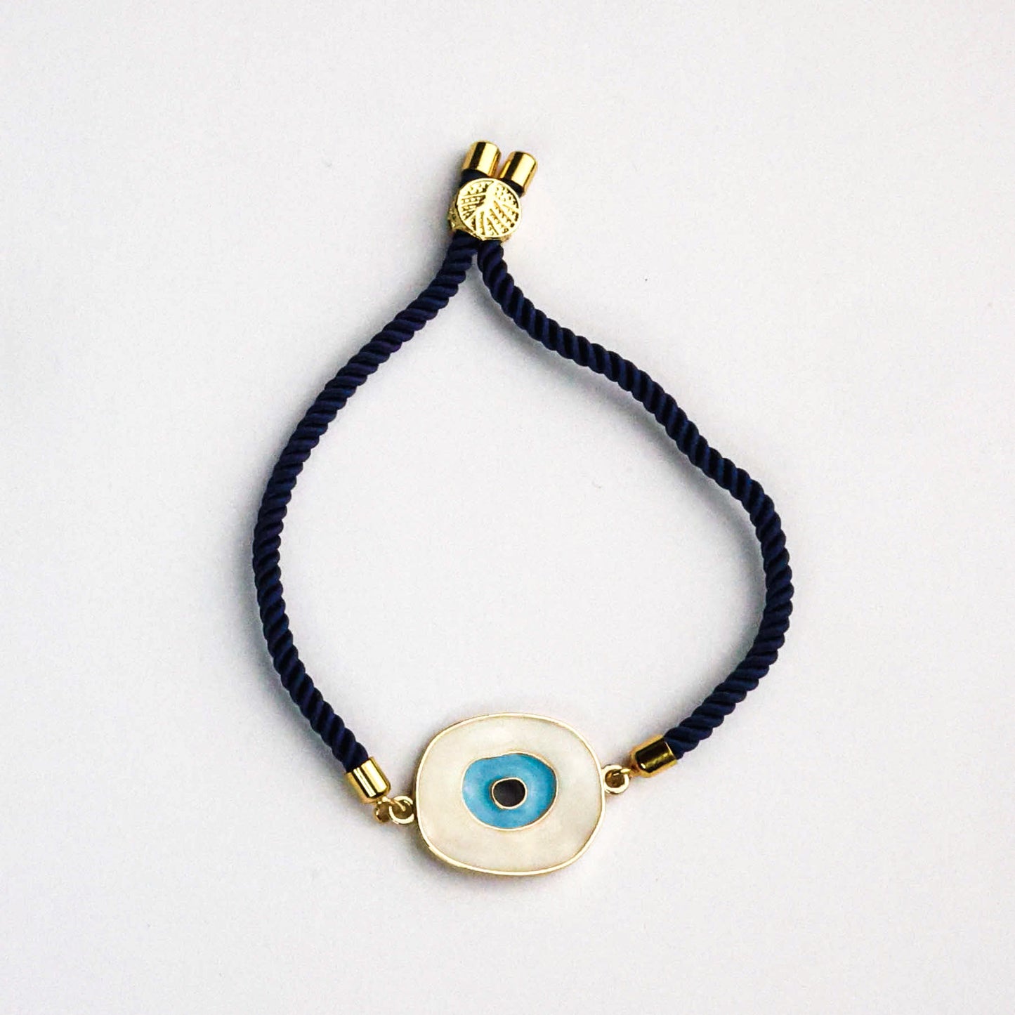Mother of Pearl & Enamel Evil Eye | Premium Rakhi