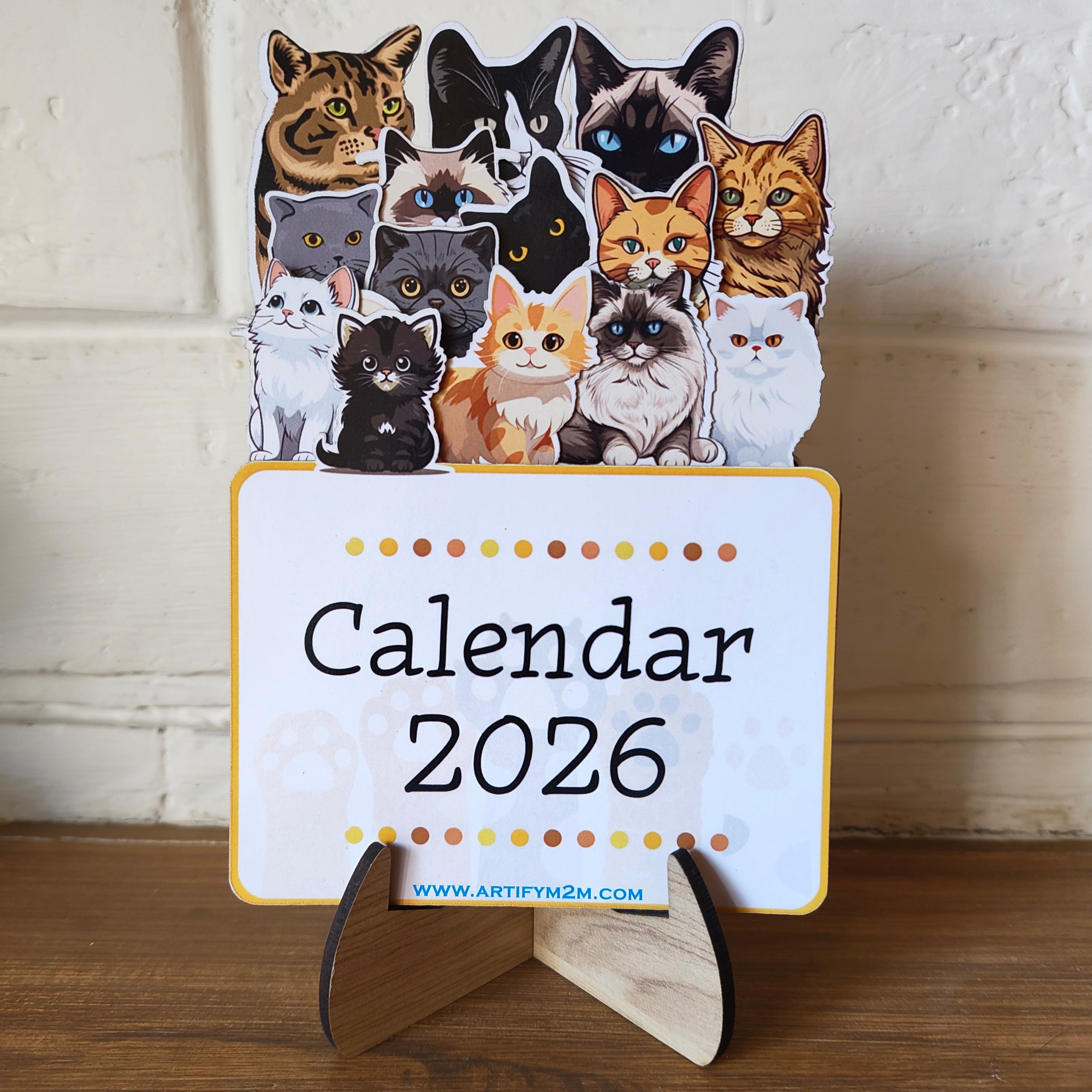 Interchangeable Desktop Calendar | Cats