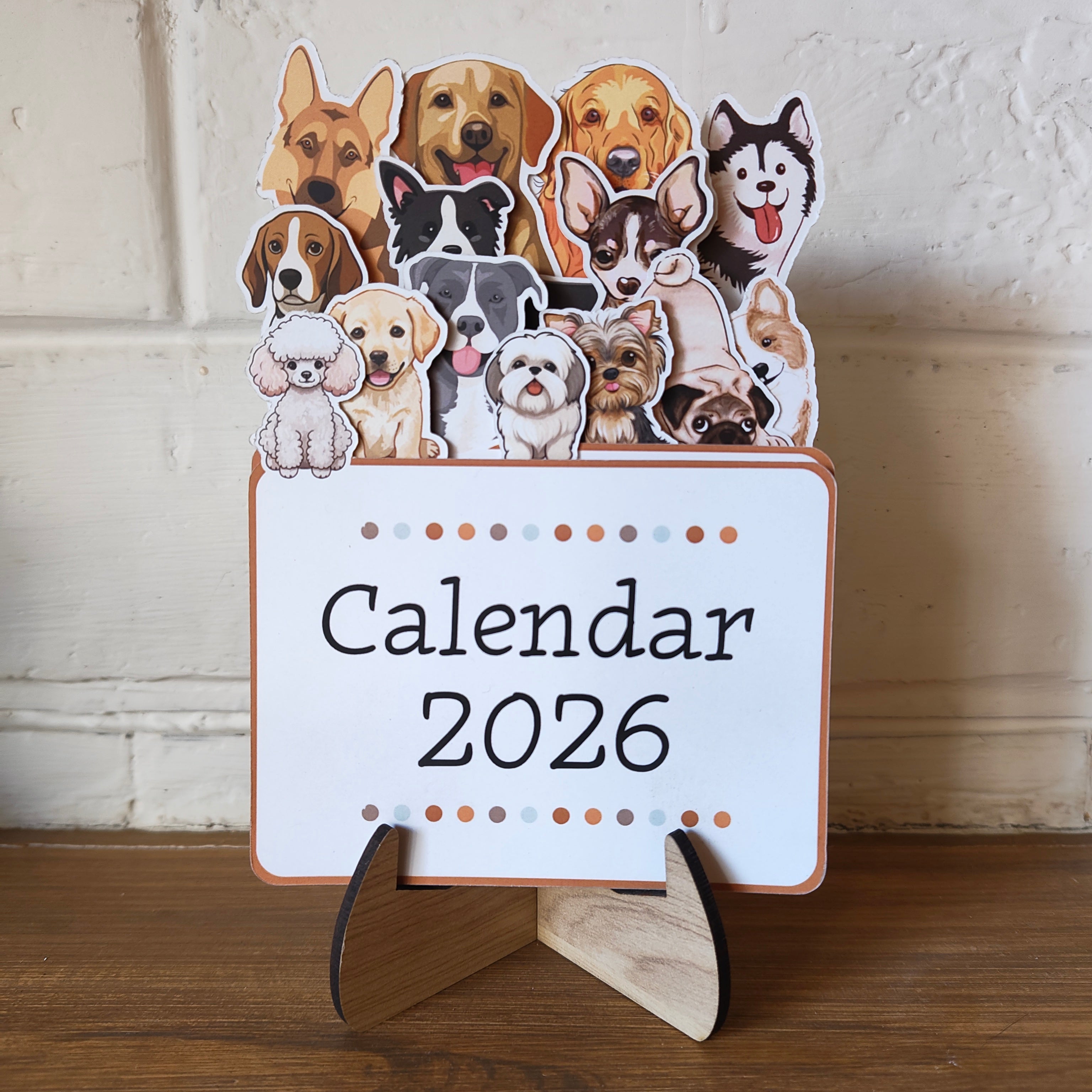 Interchangeable Desktop Calendar | Dogs