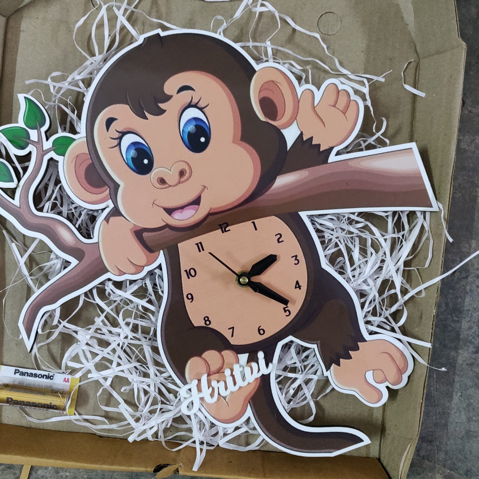 Printed Clock Monkey