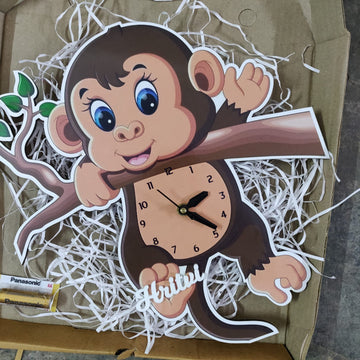 Printed Clock Monkey