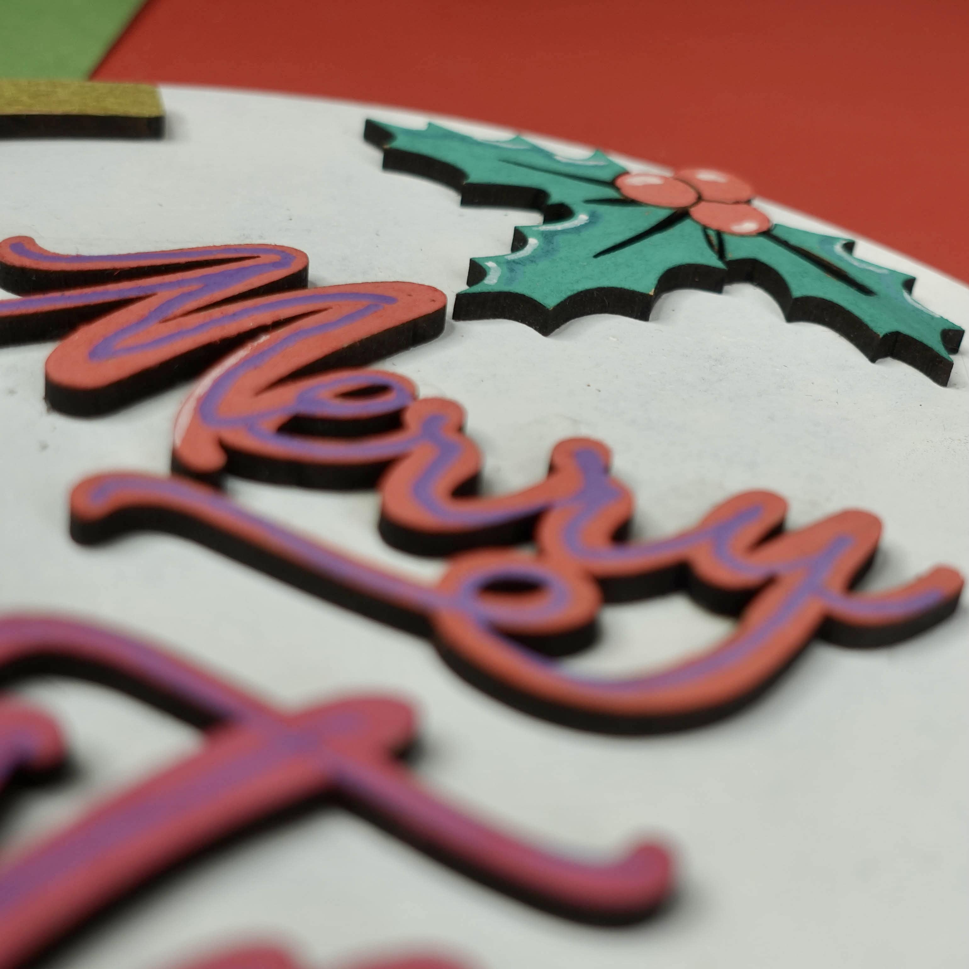 DIY Christmas Kit: Merry Christmas Plaque 02