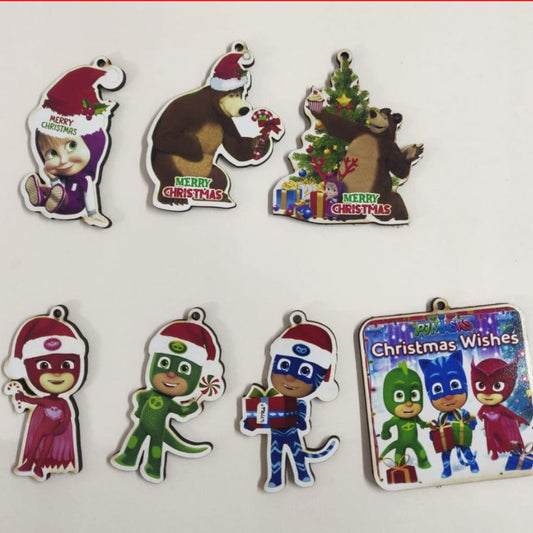 Customised Christmas Ornaments Kids - Masha & the Bear | PJ Masks